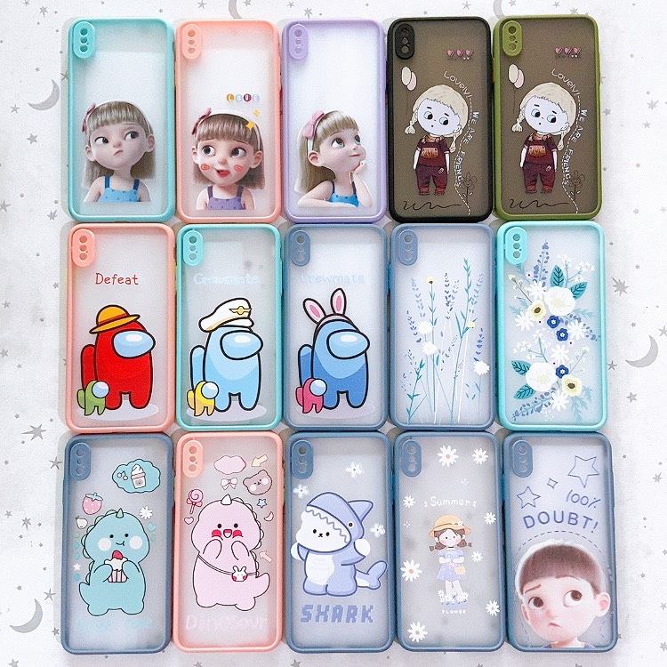 [HCM]Ốp nhám viền màu IPhone XS Max