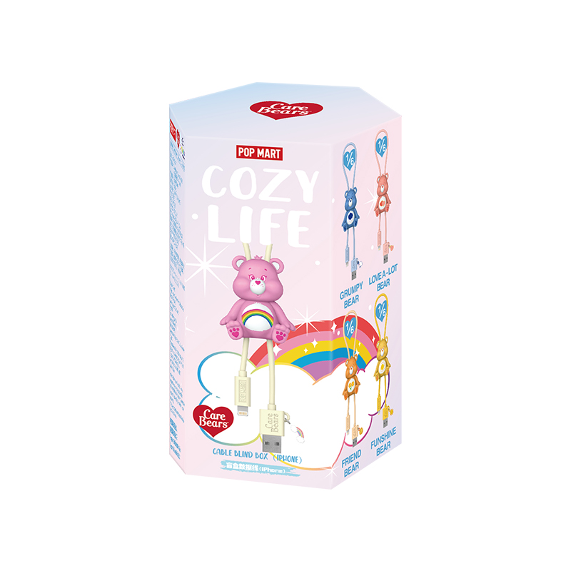 POP MART Care Bears Cozy Life Series - Data Cable Blind Box (iPhone/Type-C) Action Figures