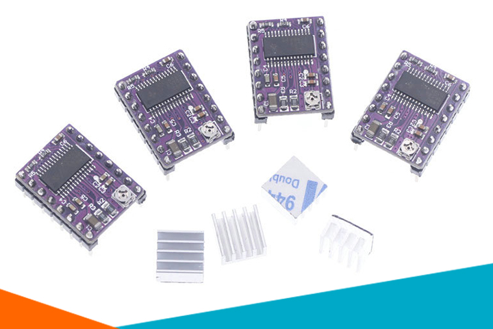 Combo Arduino Uno R3 Dán + Shield Uno R3 + 4 Module DRV8825