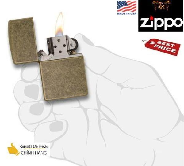 Zippo Antique Brass ( Đồng thau giả cổ)