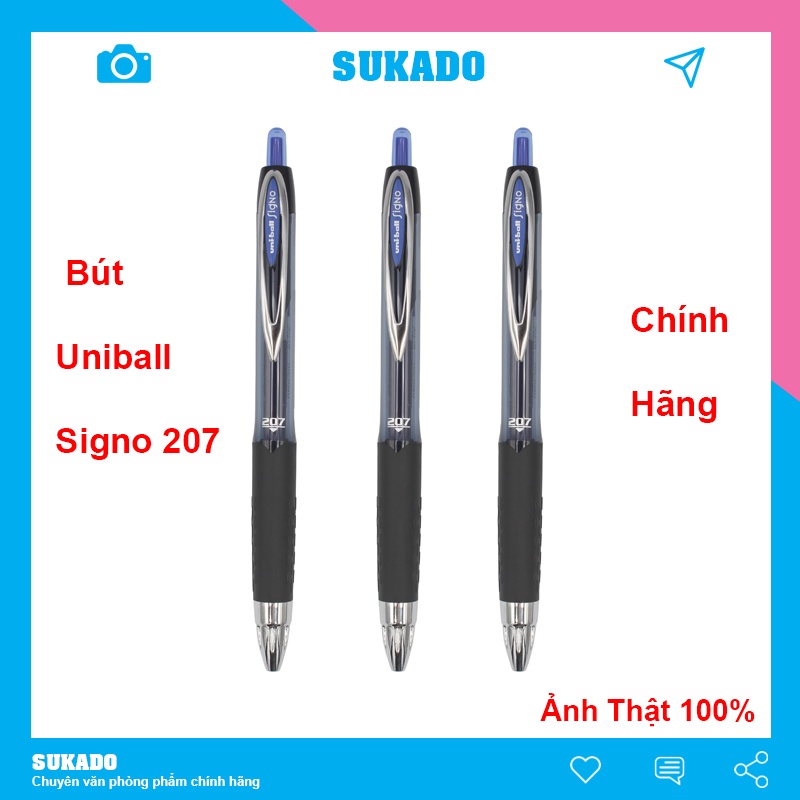 Bút gel nhiều màu uniball signo 207 đầu bút 0.5mm sukado sn207