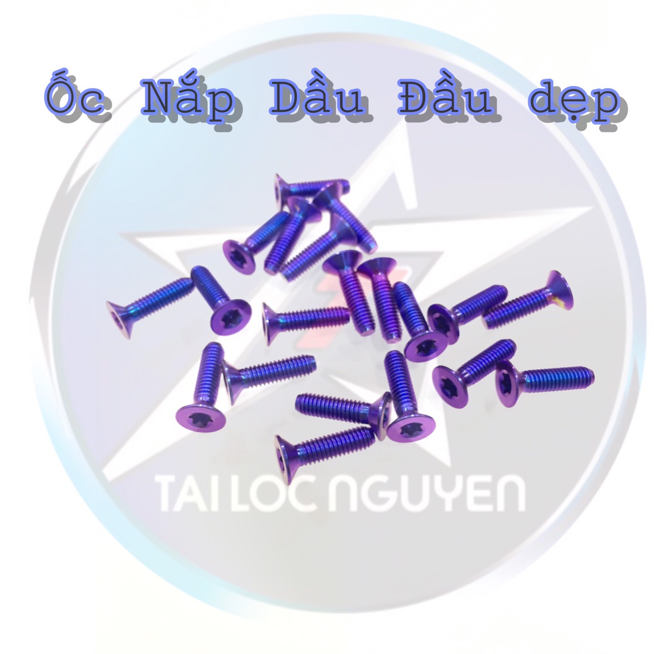 [HCM]ỐC NẮP DẦU 4LI TÍM TITANIUM VÀ XANH NGỌC