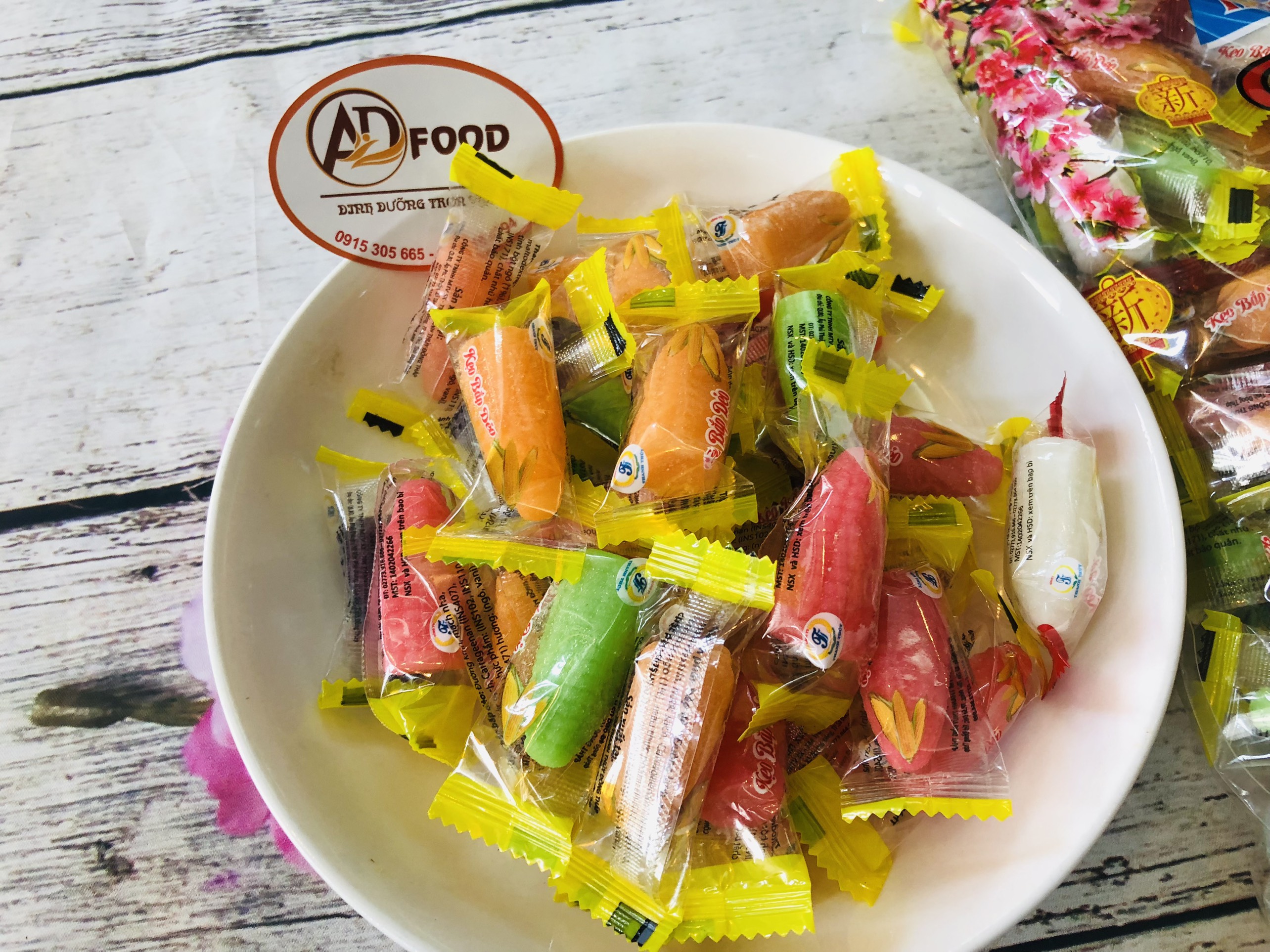 kẹo bắp dẻo nhiều màu 200gr