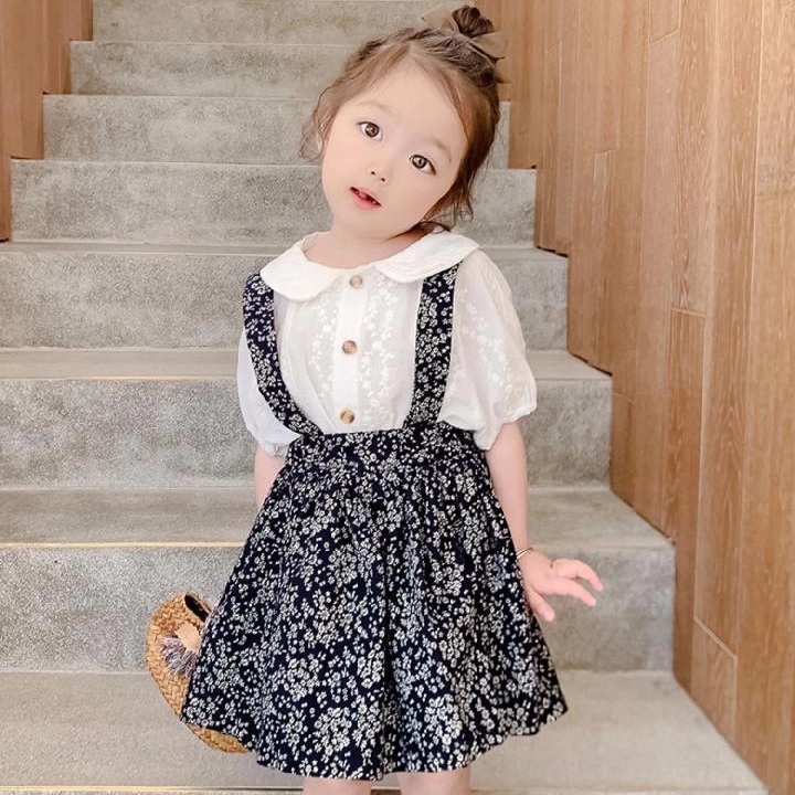 Set chân váy kèm áo sơ mi cao cấp cho bé