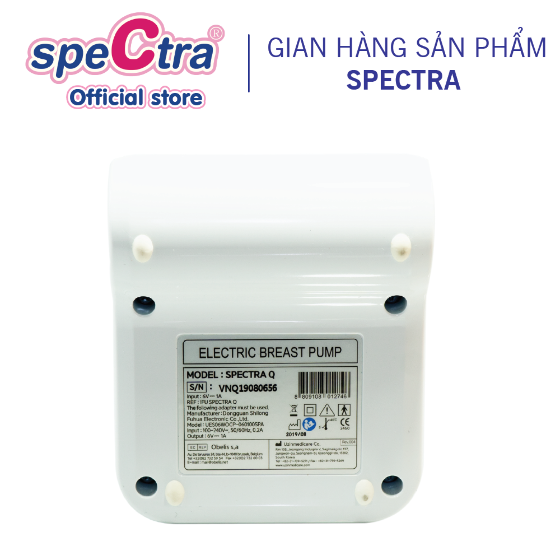 Máy Hút Sữa Điện Spectra Q Hàn Quốc (Bảo Hành 1 Năm)