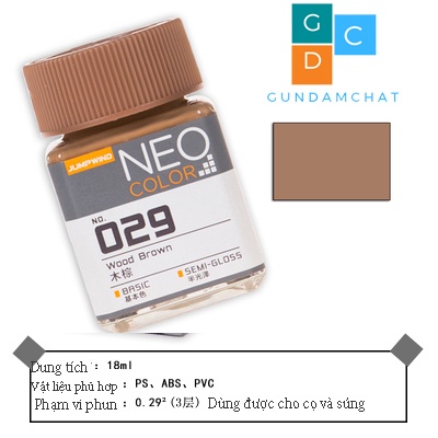 Sơn mô hình jw026-jw038 màu cơ bản neo color