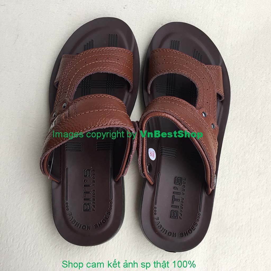 Dép Sandal Da Nam DDM036044NAU (Nâu)