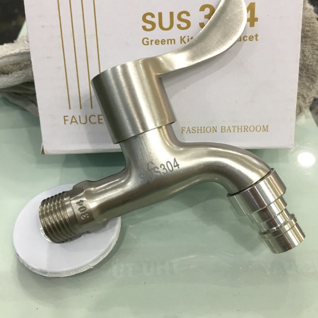 Vòi hồ vòi nước vòi máy giặt inox mờ