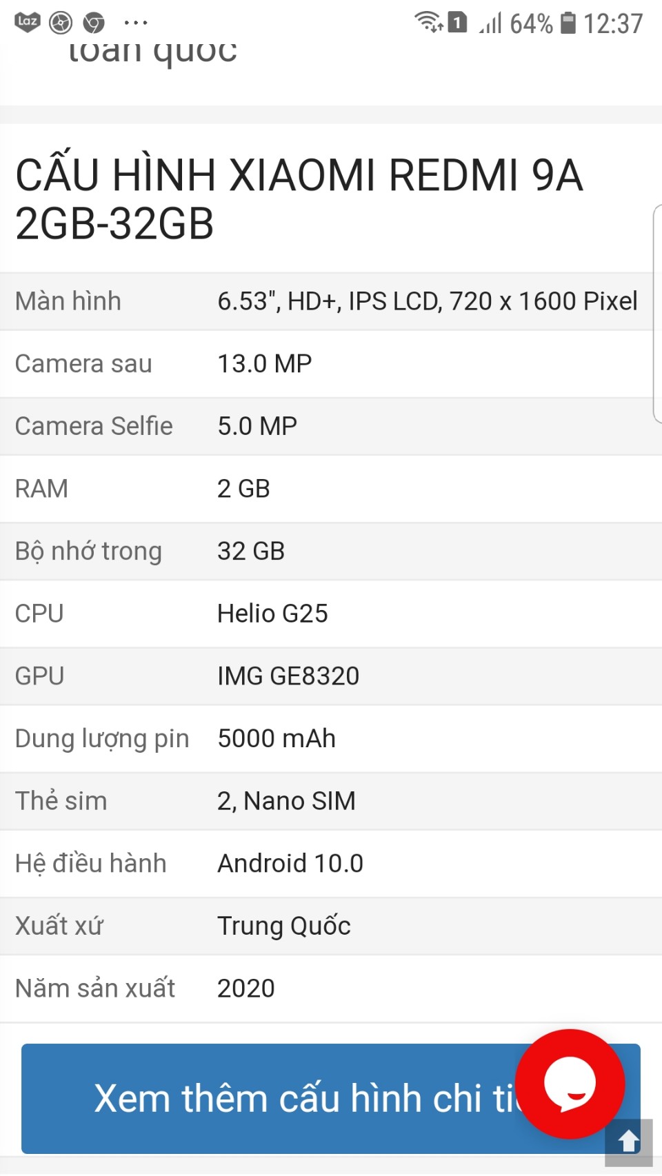 xiaomi redmi 9a
