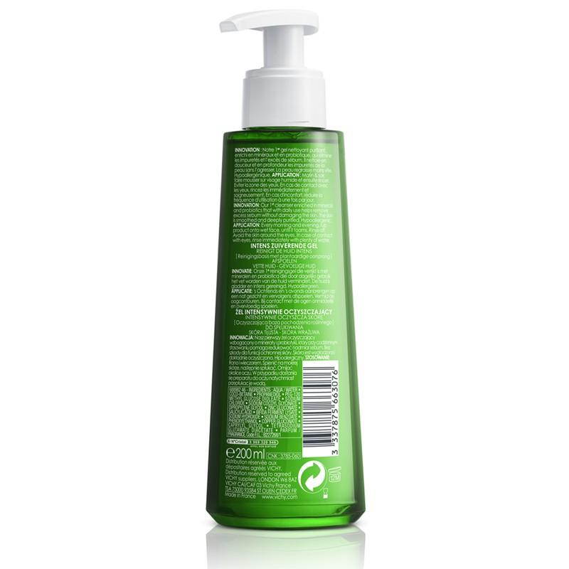[GIẢM 20K ĐƠN 399K] Vichy Gel Rửa Mặt Cho Da Dầu, Mụn Normaderm Phytosolution 200ml