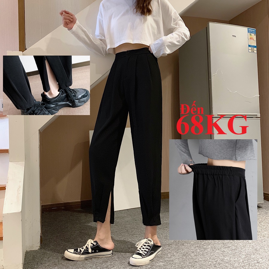Dây Kéo Gấu, Quần Baggy Thụng Trẻ Trung Phong Cách, Đằng sau là Lưng Chun, có size lớn big size tới 90KG, Vải Tuyết Mưa Tây Đẹp