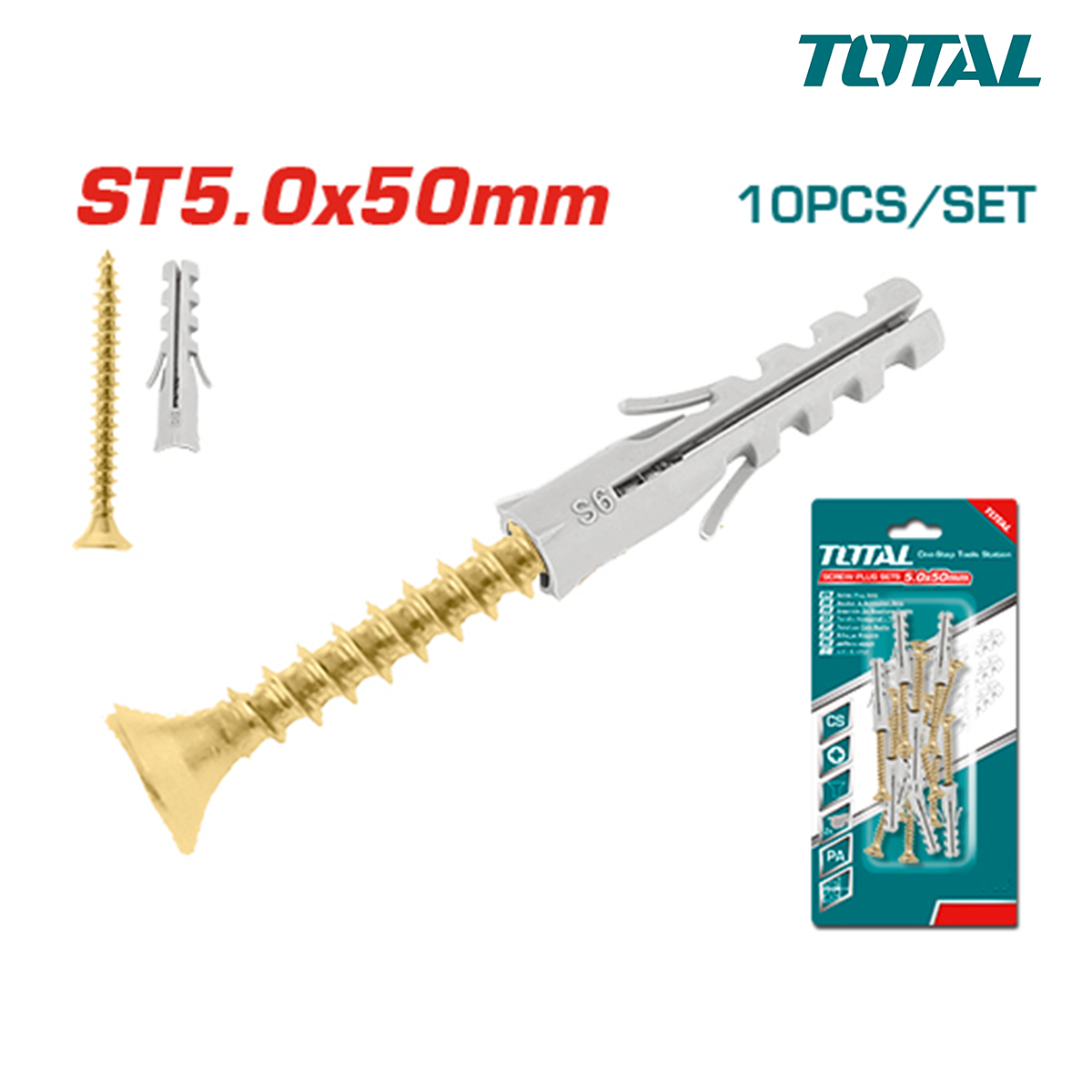 Bộ 5 tắc kê vít ST6.5x65mm