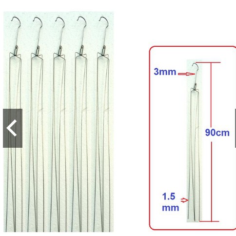 Bộ 10 Móc Inox 4 Dây Treo Chậu Hoa Lan, Cây Hoa Trang Trí Dài 90Cm.