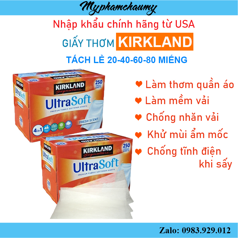 [ Tách lẻ ] Giấy thơm quần áo kirkland của Mỹ