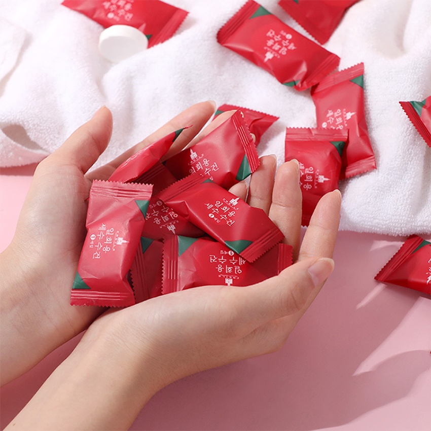 Khăn Tắm Viên Nén Du Lịch Dùng Một Lần
