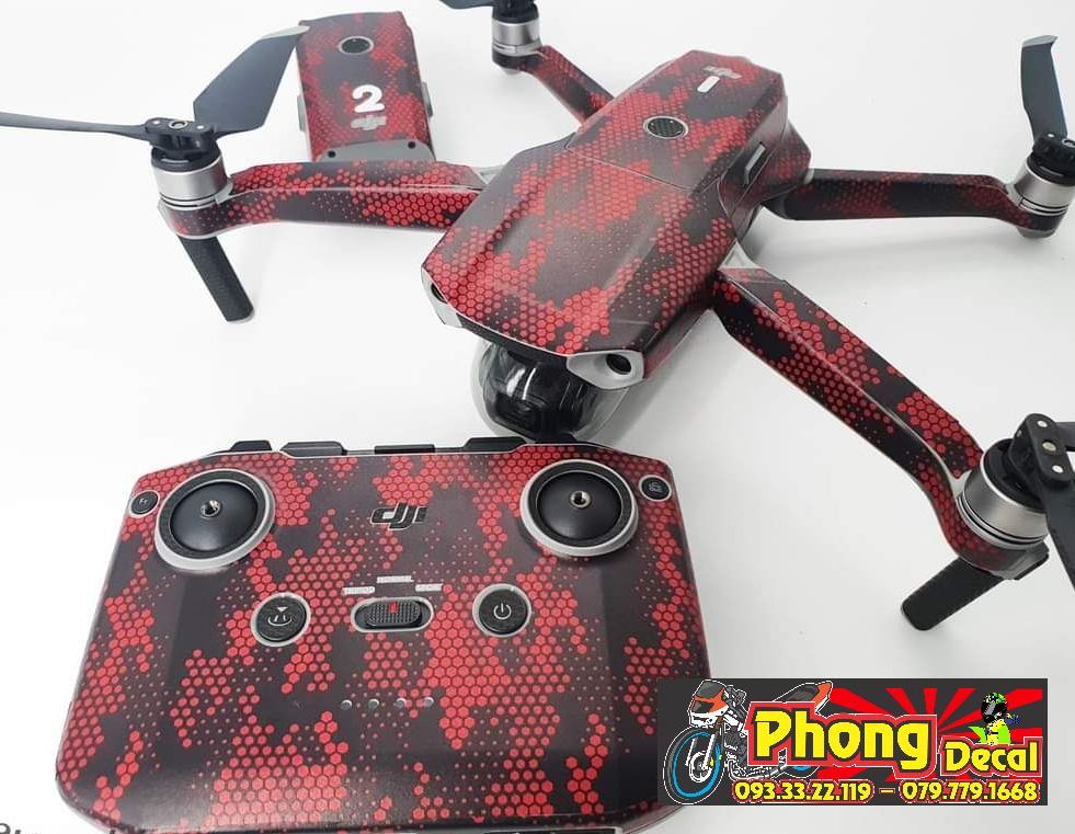 Skin Decal Flycam Mavic Air 2 - Full Body - Chấm Bi Đỏ