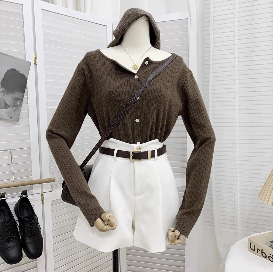 Quần Short Lưng Cao Kèm Đai