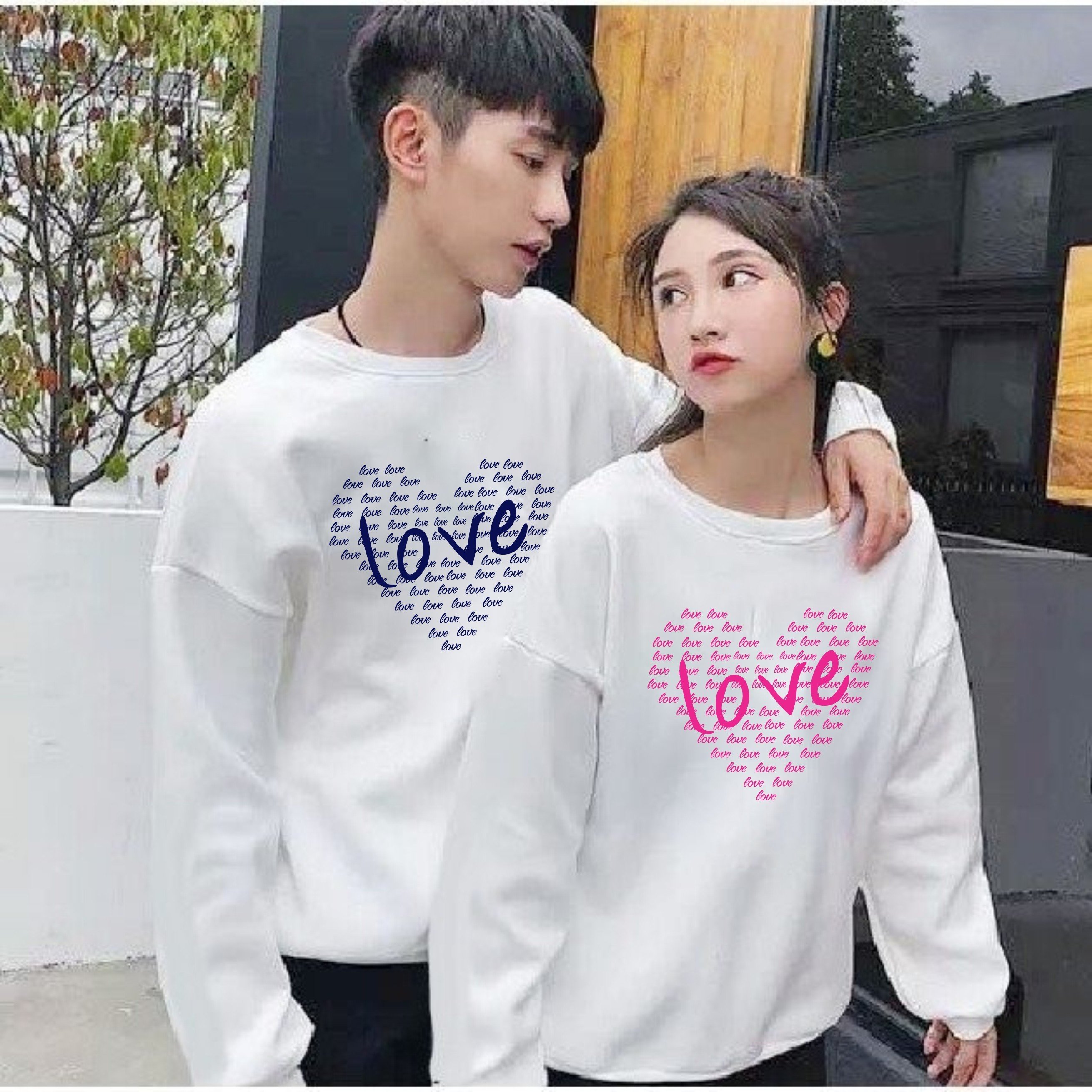 ÁO ĐÔI -CẶP NỈ NAM NỮ THU ĐÔNG CHẤT ĐẸP ĐỦ SIZE. (GIÁ 1 ÁO)