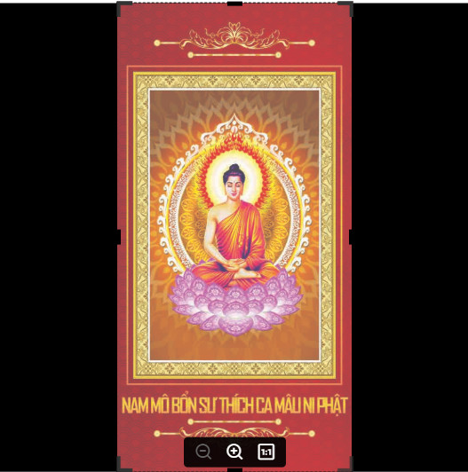 Tranh Phật Kim Sa Phật Thích Ca 40x80cm