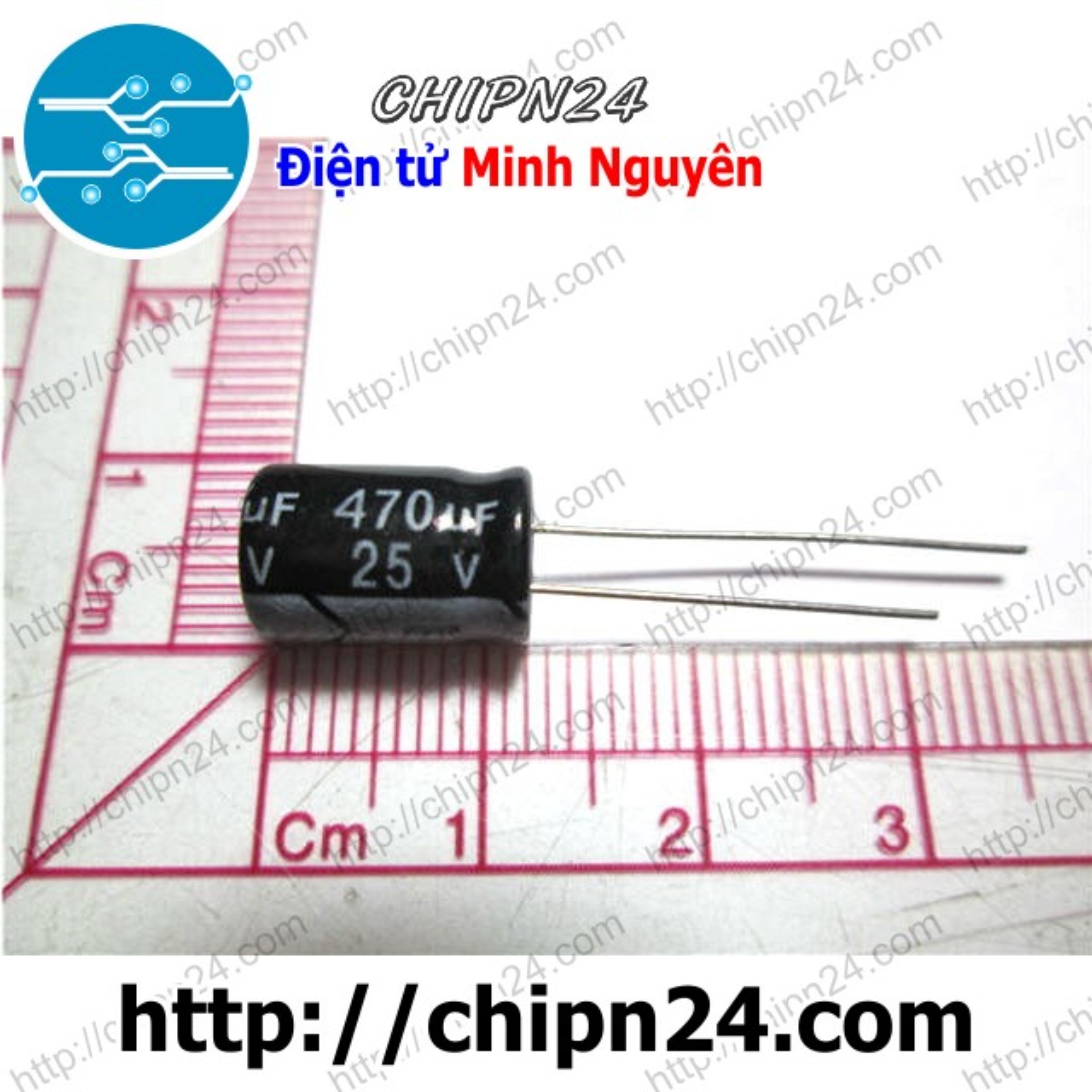 [5 con] (G34.2) Tụ hóa 470uF 25V (8x12mm)
