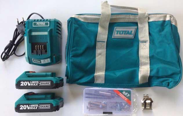 [HCM]Máy khoan vặn vít dùng pin Total TDLI2002 20V (2 PIN + 47 món linh kiện)