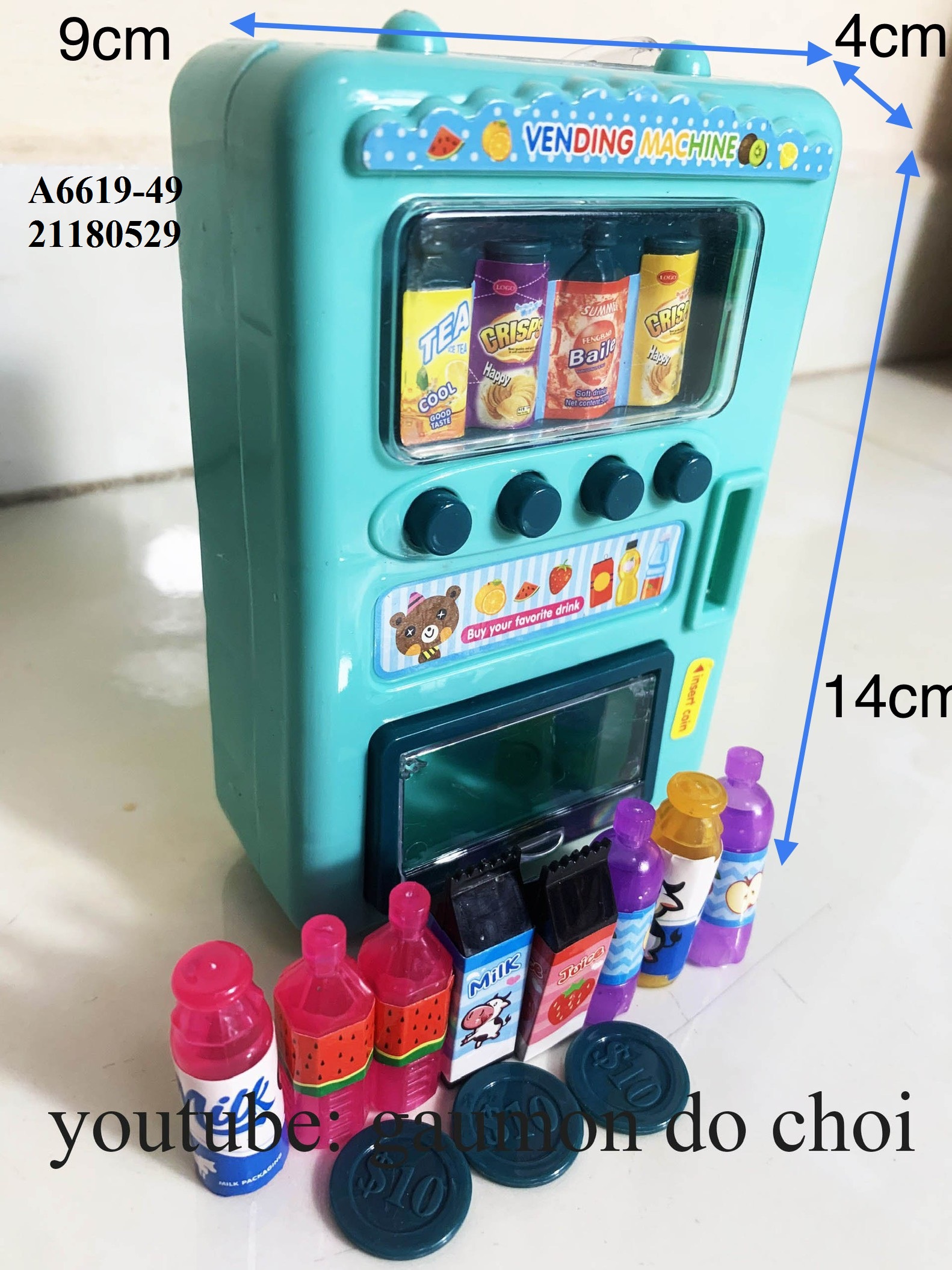[HCM]Vỉ đồ chơi máy  bán nước