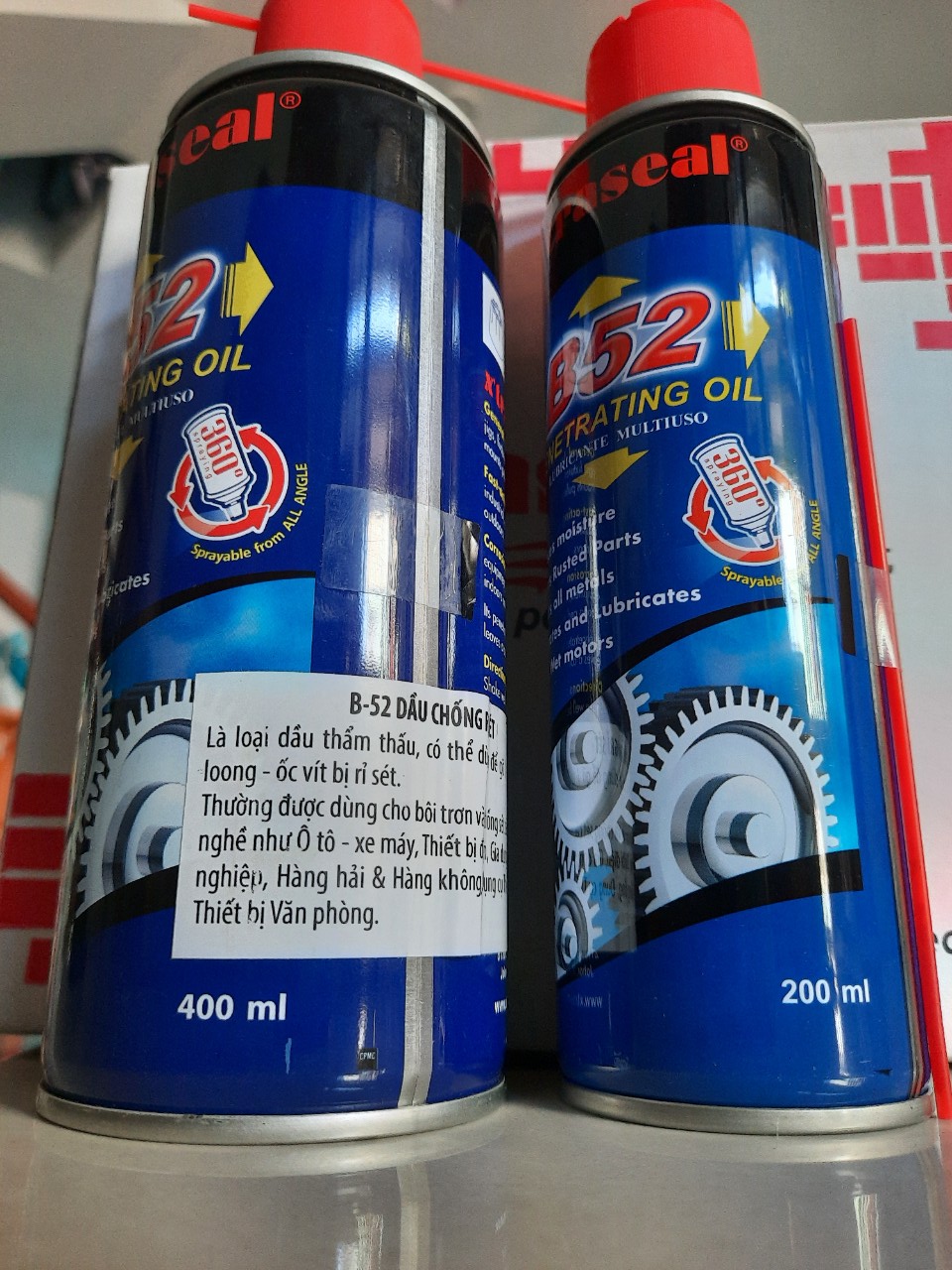 COMBO Chai xịt Tẩy rỉ, Bôi trơn B52 (400 + 200ml) - Malaysia, Mùi Hoa oải hương