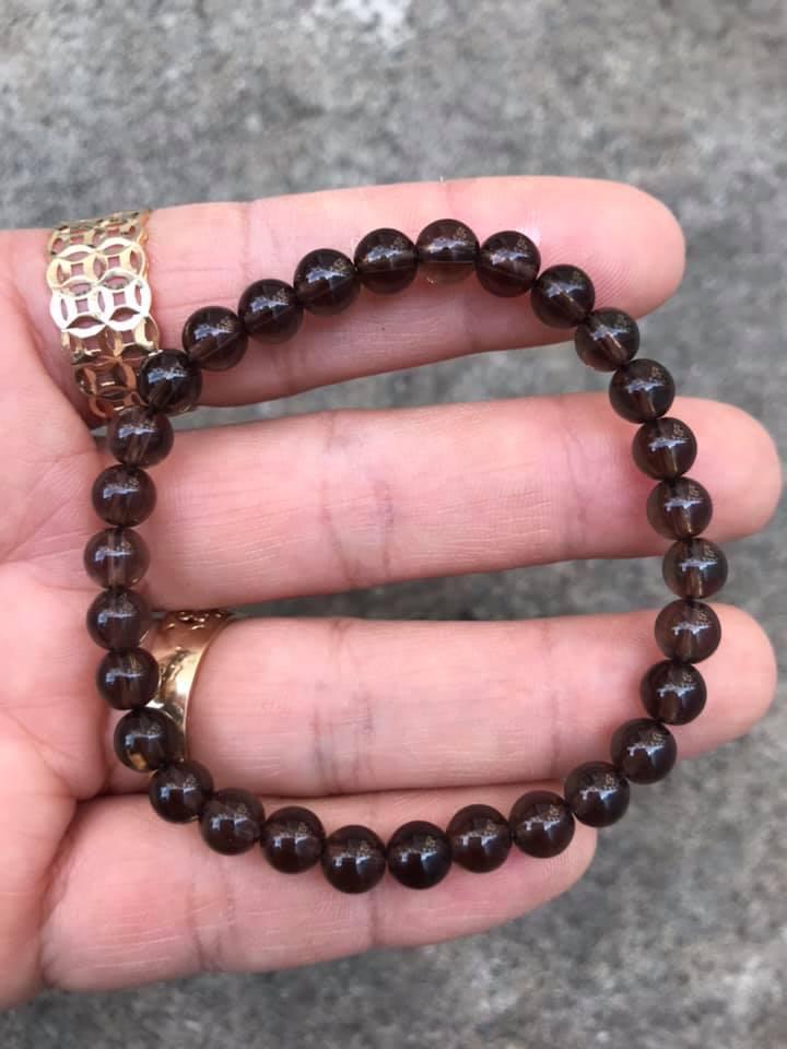 [HCM]VÒNG TAY THẠCH ANH KHÓI 6LY