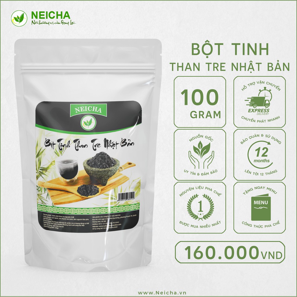 Bột Tinh Than Tre Nhật Bản Neicha (100g)