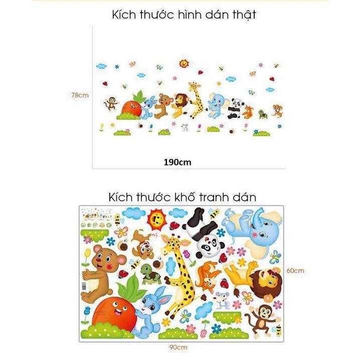 Decal dán hình thú kéo củ cải