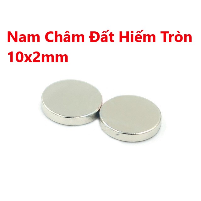 Nam Châm Đất Hiếm Tròn 10x2mm siêu hít tiện dụng