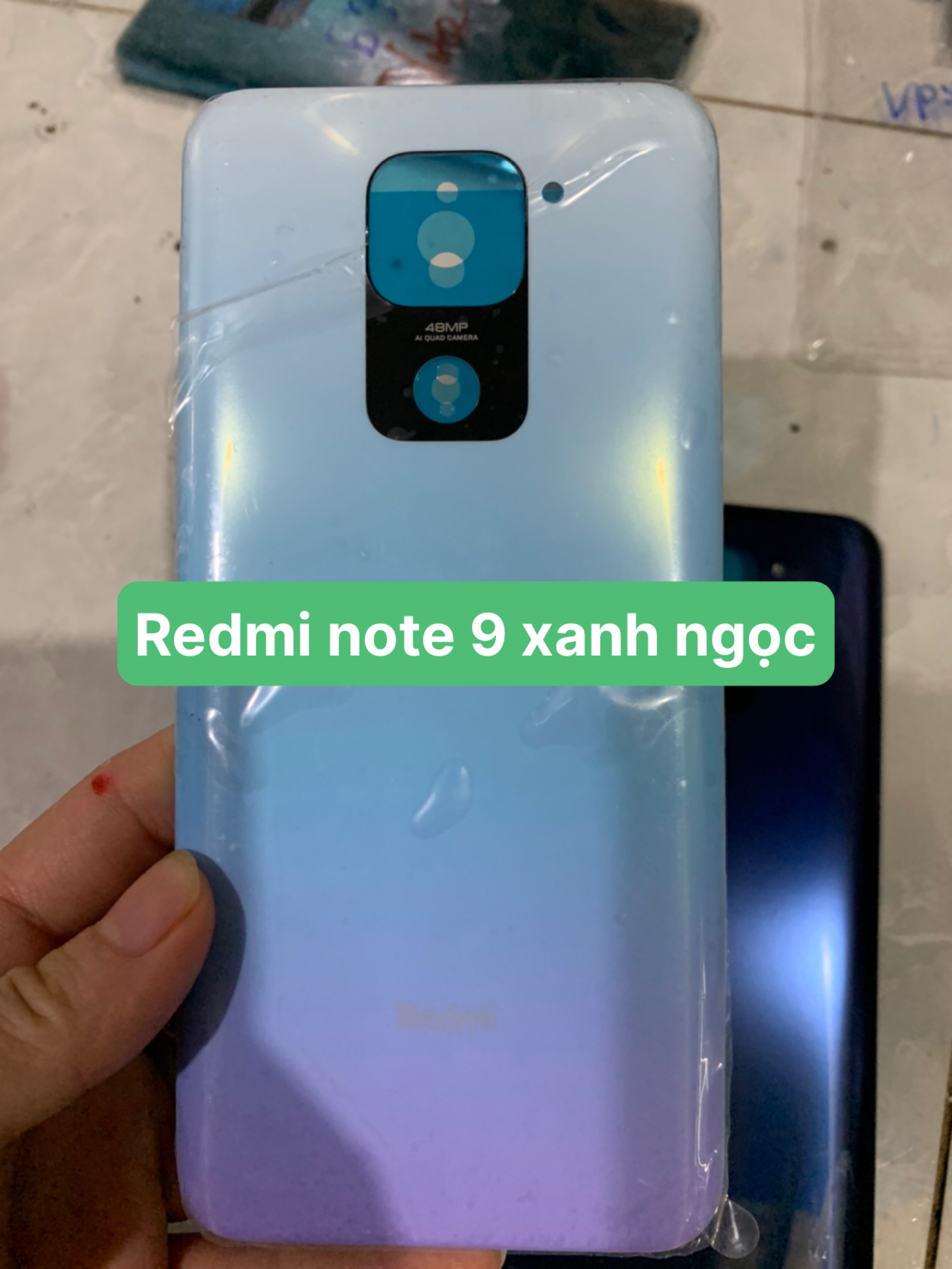 lưng vỏ( nắp lưng sau)+khay sim+kính camera+phím điện thoại xiaomi redmi note 9