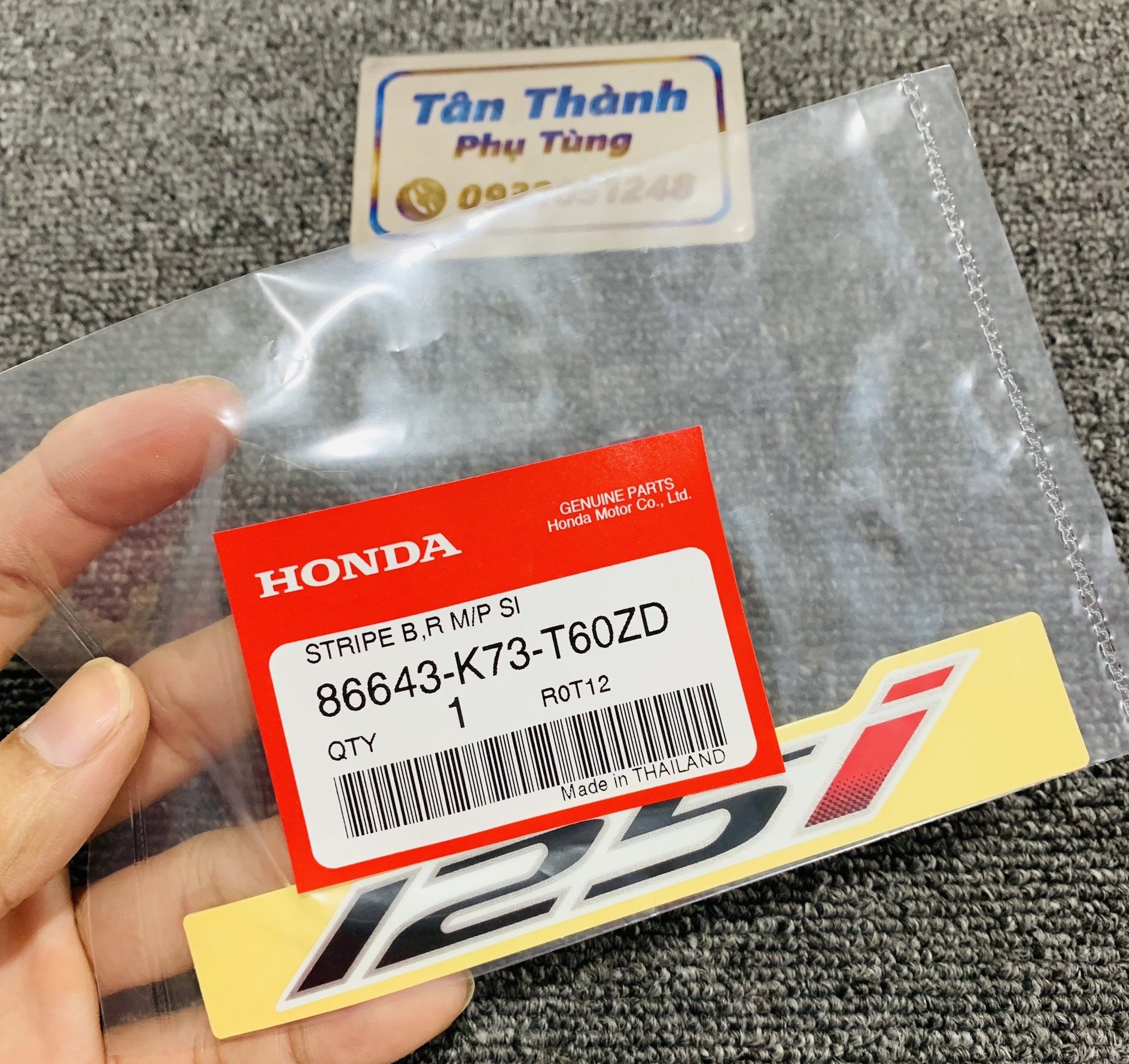 Tem chữ 125i Wave Thái chính hãng Thailand