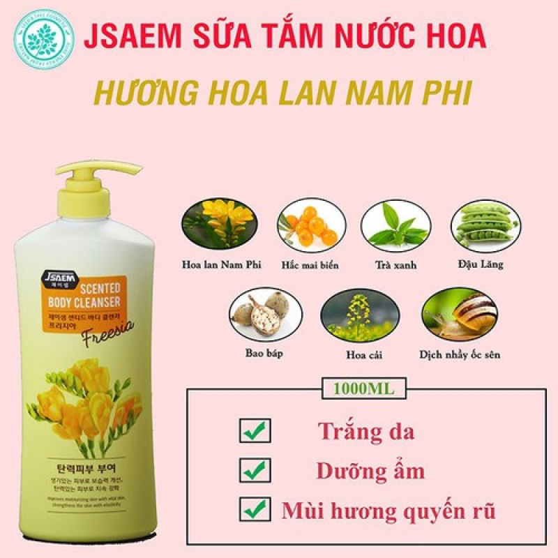 SỮA TẮM NƯỚC HOA JSAEM Thể tích : 1000ml