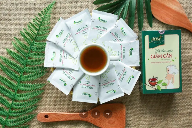 Combo Trà Gạo Lứt  Hạt Chia Giảm Cân - Trà giảm Cân Hera Plus [kèm video]