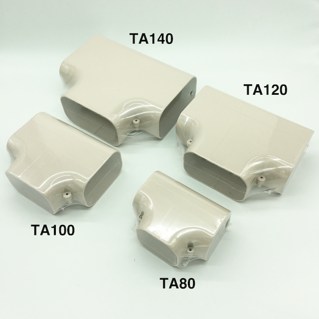 Trunking Nhựa Fineduct Nối Chữ T Màu Ngà TA - 80/100/120/140 - Hàng nhập khẩu chính hãng