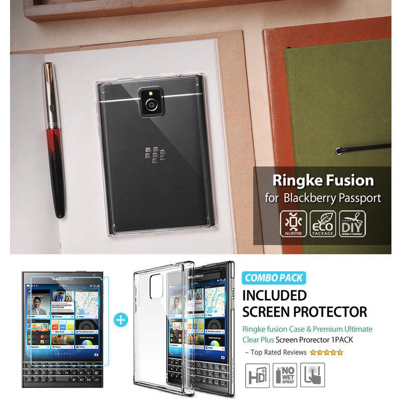 Ốp lưng Blackberry Passport Ringke Fusion (Smoke)
