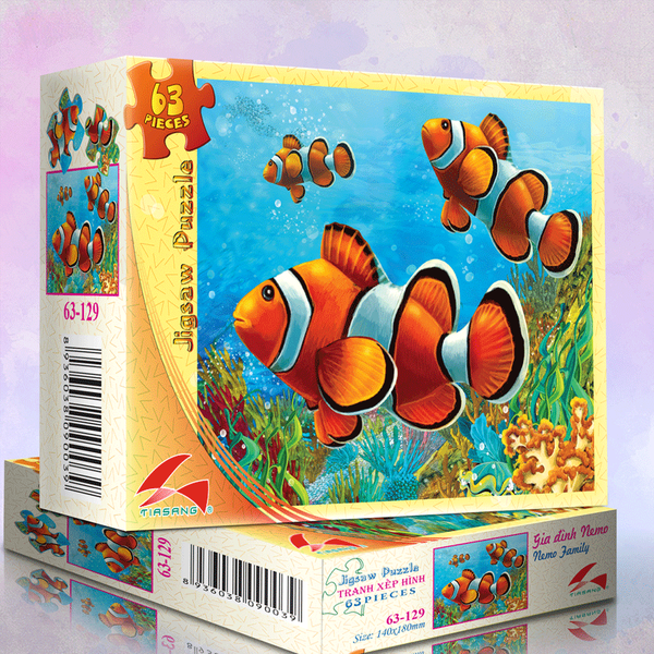Tranh xếp hình 63 mảnh - gia đình nemo