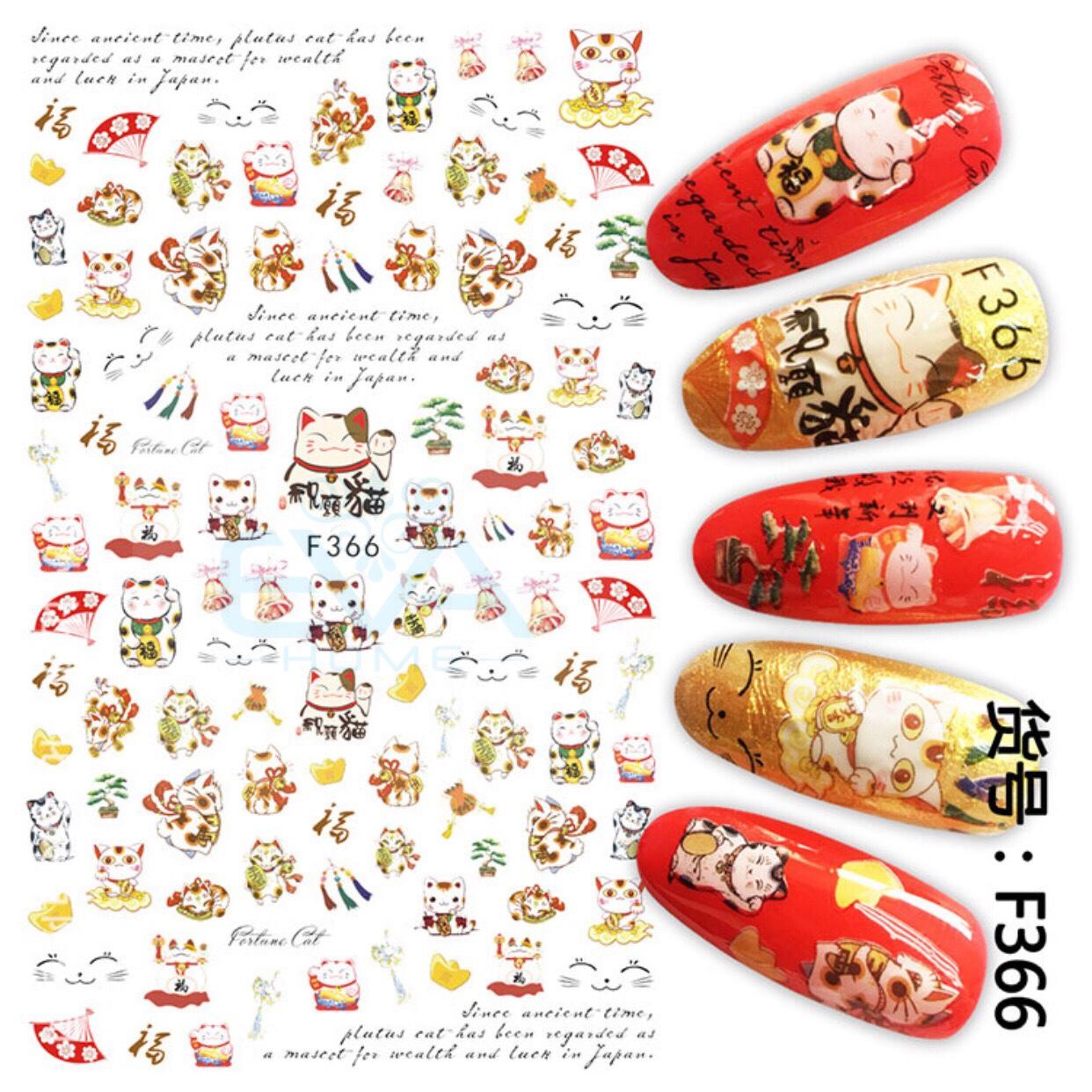 STICKER DÁN MÓNG TAY HOẠ TIẾT TẾT ĐÓN XUÂN 2