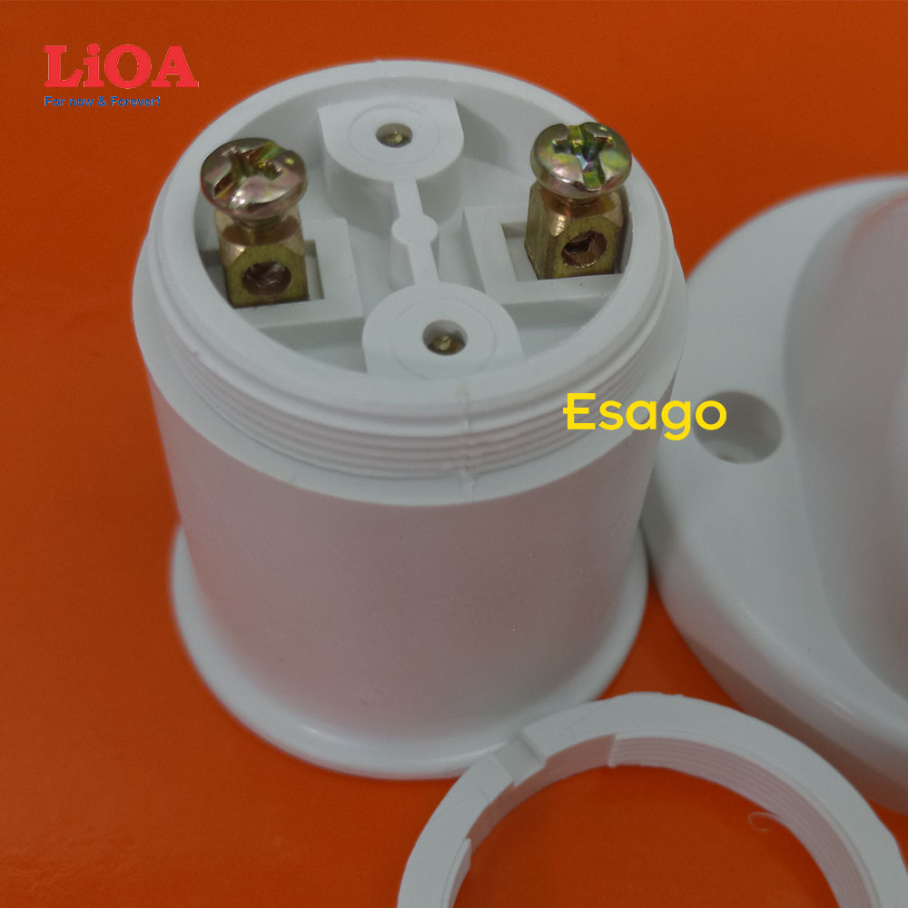 Combo 10 chiếc đui đèn chéo 45 độ đui xoáy E27 LiOA - DDX45