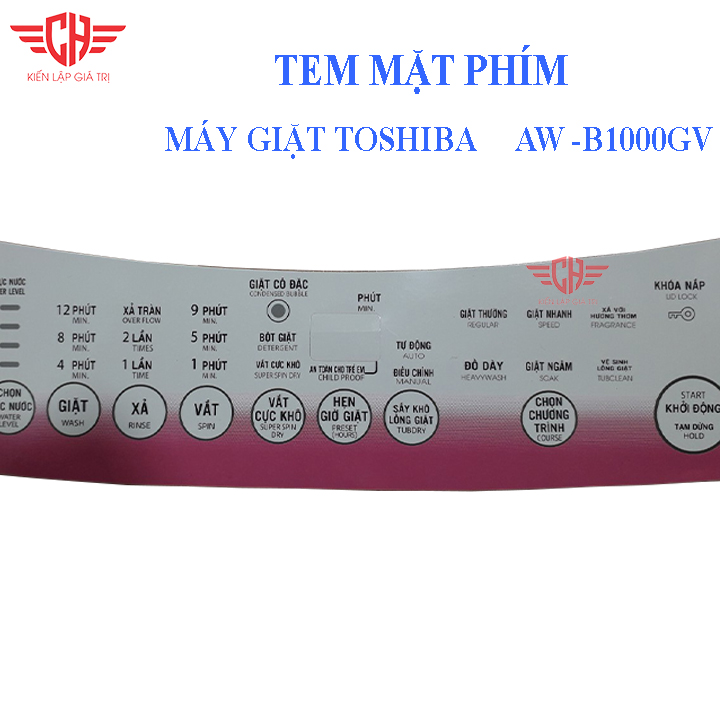 Tem phím máy giặt Toshiba B1000