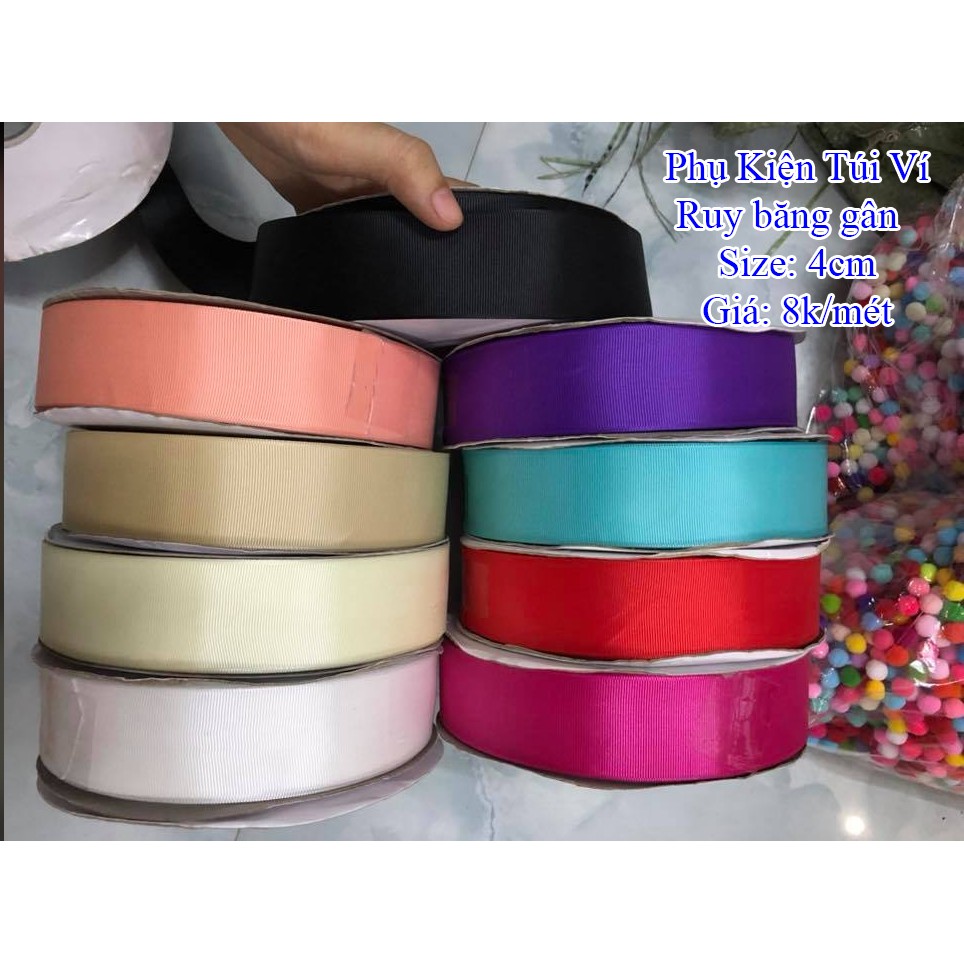 Ruy băng gân bảng 4cm 8k/mét
