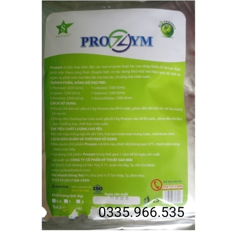 Chế phẩm sinh học khử mùi hôi nhanh PROZYM