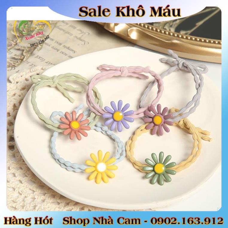 [auth] Dây Buộc Tóc, Cột Tóc Hình Hoa Cúc Cực Xinh Đẹp [Hot]