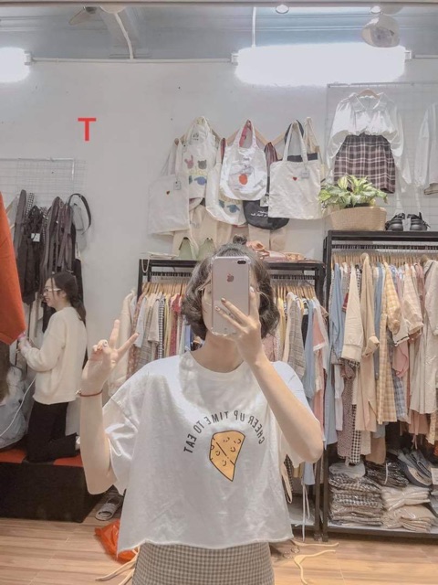 Áo croptop bánh cheer ngắn tay dtr0220 1