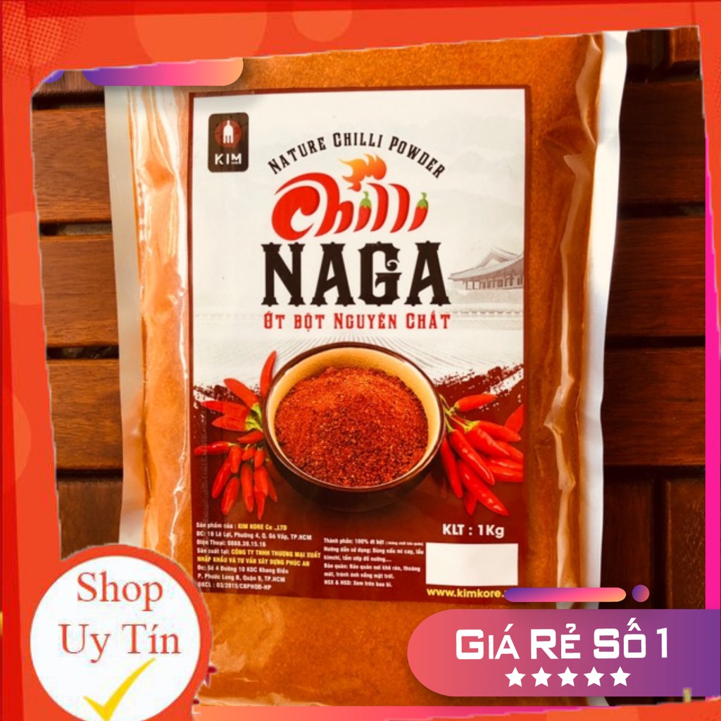 ỚT BỘT CAO CẤP NAGA TẠO CẤP ĐỘ MÌ CAY (GÓI 1KG)