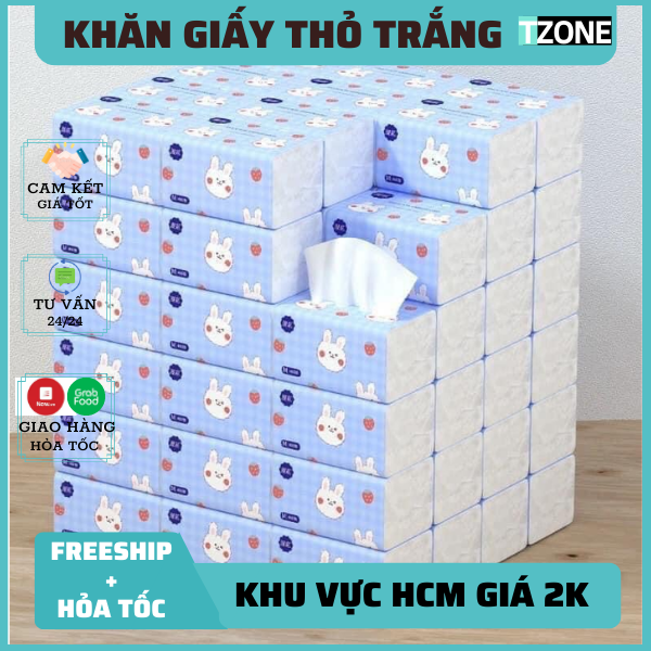 [FREESHIP] 1 gói khăn giấy ăn thỏ trắng mềm mịn