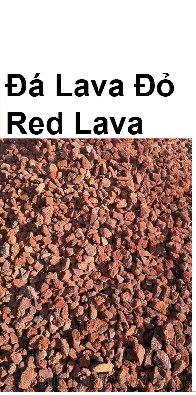 Đá Lava Đỏ,Đen , túi 1-kg Đá nham thạch đỏ.đen