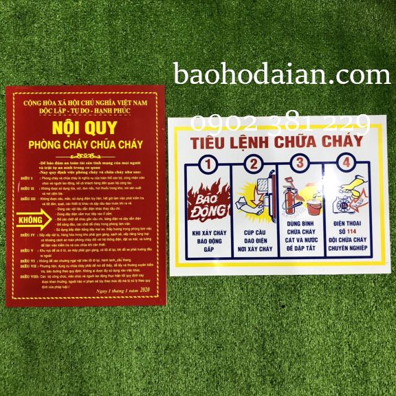 Bộ Nội quy tiêu lệnh PCCC (tôn phun sơn)