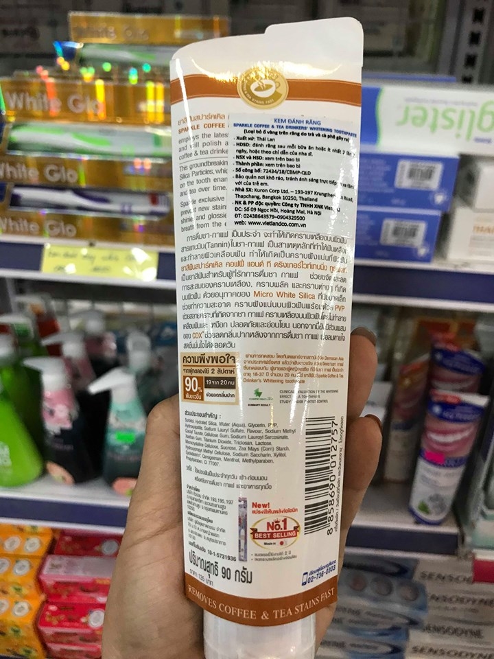 Kem Đánh Răng Thái Lan Sparkle Coffee&Tea 100Gr